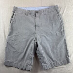 Rowm Shorts Mens 34 Gray Geometric Diamond Chino Preppy 10" Outdoors Stretch